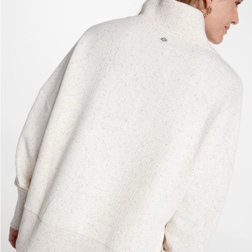 CALIA by CARRIE Underwood Cream Cowl Neck Sweater with Textured Knit - Picture 4 of 9
